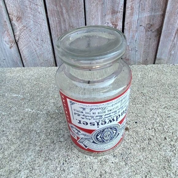 Vintage Budweiser Label Beer Glass Clear - Picture 7 of 7
